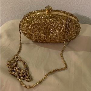 Kate Landry Gold Beaded Bag